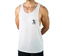 Vibrha Zumba - Camiseta de tirantes para hombre, ideal para el gimnasio, para el gimnasio, para culturismo, para culturismo, ropa de playa y voleibol, Color blanco., M