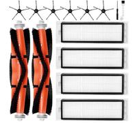 Vibrivio 14 piezas repuesto para Xiaomi Roborock S5/S50/S55/S5 Max/S6/S60/S6 Max, incluye 2 cepillos principales, 4 filtros HEPA, 6 cepillos laterales, 1 de limpieza y destornillador