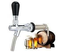 Vibrivio Faucet de cerveza de acero inoxidable, cerveza ajustable con rosca G5/8 y mango largo, utilizado para equipos de faucet, accesorios de draft, barriles, adecuado para cervezas y bares