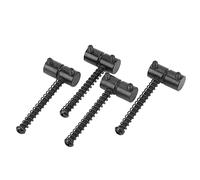 Vibrivio Puente de bajo eléctrico, puente de guitarra de 4 cuerdas individual texturizado resistente al desgaste, negro, acories de bajo eléctrico, diseño de puente dividido