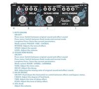 Vibrivio ROWIN Pedal de efectos multiefectos 3 en 1 para guitarra, motor de retardo/verbo oceánico/roto, carcasa de aleación de aluminio, True Bypass, pedal de efecto de guitarra eléctrica portátil