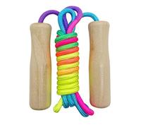 Vibronova Cuerda Saltar 240cm, Comba de Saltar Niñas Niños Adultos, Cuerda para Salto con Mango Madera para Ejercicio Deportivo, Colorida