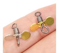 Vibsky 10/20 piezas de hélice de pesca de metal para hacer señuelos de bricolaje, cuchillas turbo doradas y plateadas, accesorios de pesca de 14,15 x 15,05 mm