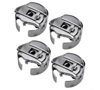 Vibsky 4 cajas de bobinas tamaño L para máquinas de bordado Barudan, Tajima, SWF y Happy, incluye resorte de cierre trasero