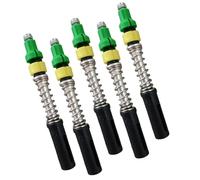 Vibsky 5 piezas de mecanismo de bloqueo interno para bastón de senderismo, absorción de golpes, tubos de repuesto de resorte de 12 mm, 14 mm, 16 mm, para piezas de plástico de acero, color verde
