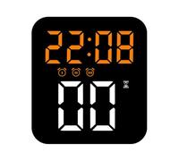 Vibsky Alarma LED multifuncional con funcionamiento silencioso y brillo de 3 niveles, temporizador de cuenta regresiva para cocinar y tareas, doble hora para el hogar u oficina