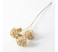 Vibsky Arreglo floral de eucalipto y hojas de ginkgo de imitación de plástico dorado para decoración de sala de estar, dormitorio y oficina, 85 cm