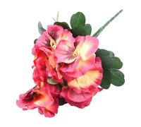 Vibsky Arreglo floral de pensamiento sintético con 10 flores, tallo artificial de 26 cm, centros de mesa de boda, color naranja