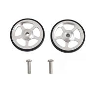 Vibsky Bicicleta plegable Easy Wheel de 60 mm, aleación de aluminio y goma, con rodamiento, para bicicletas plegables Brompton y 3Sixty, negro, rojo, plateado, dorado, morado