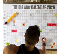 Vibsky Big A## 2026 - Calendario de pared de borrado en seco de 4 x 3 pies, planificador anual con etiquetas codificadas por colores y marcador para seguimiento de objetivos, calendario de papel