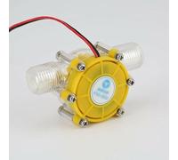 Vibsky Bomba de flujo de agua de 12 V para generador hidráulico, energía solar hidráulica, amarillo transparente
