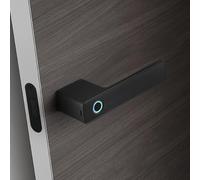 Vibsky Cerradura de puerta inteligente minimalista con reconocimiento de huellas dactilares, entrada sin llave y gestión avanzada de usuarios a través de la aplicación, para construcción de metal