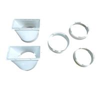 Vibsky Conector de interfaz de conducto de escape, material PP, 150 mm, 130 mm, para manguera de aire acondicionado portátil Haier para conectar la manguera de escape a la placa del kit de marco