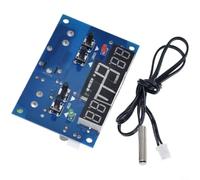 Vibsky Controlador de temperatura digital W1401 3-Display Calefacción | Material ABS, rango de -9 a 99 °C, modos de enfriamiento/calefacción, salida de 10 A, sensor impermeable, paquete de 2