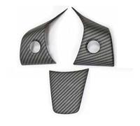 Vibsky Embellecedor de fibra de carbono para volante Tesla Model 3 e Y, acabado mate, accesorios interiores de coche, para decoración de salpicadero de plástico