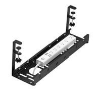 Vibsky Escritorio organizador de cables ajustable, conducto de cables retráctil de 30,5 a 53,5 cm con 19 cm de altura, construcción de acero al carbono recubierto de polvo para gestión de cables, no