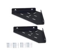 Vibsky Estante esquinero acrílico montado en la pared de 6 pulgadas, resistente para estante flotante negro, artículos esenciales de baño, condimentos de cocina, almacenamiento de óxido, 1 pieza
