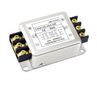 Vibsky Filtro de alimentación EMI de doble etapa para fuente de alimentación de CC, con terminal de filtro de interferencia electromagnética CW4L2D-3A SR CW4L2D-20A SR 3A a 20A 110VDC (CW4L2D-20A-SR)