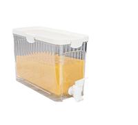 Vibsky Frío de polipropileno para botella de agua con grifo a prueba de fugas, dispensador de bebidas de gran apertura con filtro para picnic junto a la piscina, color blanco