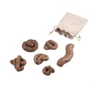 Vibsky Fun Gag Toy - Juego de 6 caca falsa realista para perros, suave para bromas de TPR para Halloween, inocentes, perfecto para sorprender a amigos