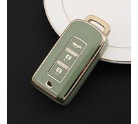 Vibsky Funda de TPU para llave Mitsubishi Outlander Lancer Xpander Eclipse Cross Pajero ASX, funda de mando a distancia de 3 botones, gris