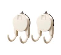 Vibsky Gancho de doble ventosa con fuerte sujeción para superficies lisas, versátil colgador de pañuelos y toallas para uso en casa y oficina, para material ABS resistente, montaje extraíble de fácil