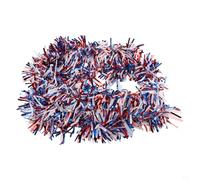 Vibsky Guirnalda de oropel para decoración de coronación 2023, rojo, blanco y azul, 2 m, decoración colgante de PET para celebración de fiesta de unión