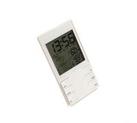 Vibsky HTC-2S Termómetro con retroiluminación LED, higrómetro, monitor interior con pronóstico del tiempo, calendario y reloj despertador, medidor digital de conversión ℃/℉ para el hogar, oficina