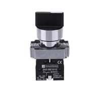 Vibsky Interruptor selector de 3 posiciones 10A 2NO Mantenido Encendido/Apagado XB2-BD33C Control de palanca 45 Rotación Metal para Plástico 67cm
