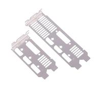 Vibsky IO - Soporte de placa trasera para GTX 730 750 1050Ti 1650 Bisel de tarjeta gráfica, cubierta de metal de protección contra el polvo con resistencia a los impactos, color plateado