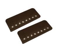 Vibsky Juego de 2 alfombrillas antideslizantes de madera maciza con reducción de ruido y borde de seguridad luminoso, fundas lavables de PVC para kits de escaleras interiores, color marrón