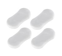 Vibsky Juego de 4 protectores de silicona transparente para asiento de inodoro, amortiguadores de tapa y espaciadores para accesorios de baño