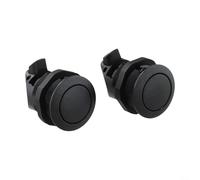 Vibsky Juego de bloqueo de cerrojo de botón vertical, mecanismo de cierre de un solo toque para muebles y uso marino, material ABS, juego de 2 unidades (negro)