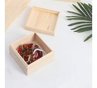 Vibsky Juego de cajas de madera sin terminar para manualidades y almacenamiento, material de pino claro para personalización, contenedor multiusos para organización del hogar para joyas, recuerdos