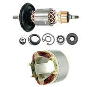 Vibsky Juego de reconstrucción de bobina de armadura y campo para Bosch RH540, RH540S - 1619P10864 armadura con accesorios y estator 1619P08324