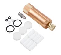 Vibsky Juego de separador de aceite y agua de bomba de mano de alta presión con rosca M10 x 1, conexión rápida de 8 mm, manguera de 50 cm, 25 esponjas y elementos de filtro para compresores de aire