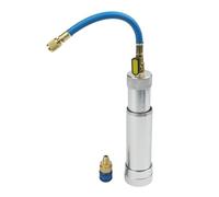 Vibsky Kit de inyector de aceite AC con conector SAE de 1/4 pulgadas para R134A, R22, R12, R1234YF - Construcción de aleación de aluminio y latón para POE y aceites minerales