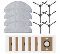 Vibsky Kit de paño y bolsa de repuesto para robot aspirador ILIFE A30 Pro, 4 paños de fregona, 6 bolsas, 6 cepillos