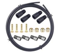 Vibsky Kit de reparación de manguera de freno hidráulico de bicicleta de 2,5 m con 4 aceitunas y agujas de aceite, para MT2/MT4/MT5/MT6/MT7/MT8, para SRAM Guide/DB/XX/XO, Tektro, negro