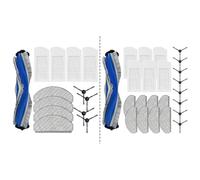 Vibsky Kit de trapeador con filtro de cepillo lateral principal para Bosch BCRC1W BCRD1W / BCRC2W BCRD2W, piezas de repuesto para aspiradora con cepillo de nailon, paños de microfibra para fregona