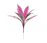 Vibsky Paquete de 2 plantas artificiales realistas, helecho Boston y Dracaena con protección UV con hojas rojas y moradas, mantenimiento, decoración de jardín de vegetación sintética