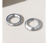 Vibsky Paquete de 2 rodamientos para auriculares de bicicleta, 28,6 mm, 30,5 x 41,8 x 8 mm, 45/45, acero, negro y plateado