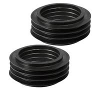 Vibsky Paquete de 2 sellos cónicos de goma para tubería Geberit de bajo nivel, 42 mm, compatible con 119.668.00.1, color negro