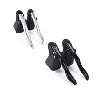 Vibsky Par de palancas de freno de bicicleta de carretera de aluminio, para manillares de 222-238 mm, distancia de agarre ajustable, compatible con barra de caída, color negro