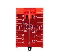 Vibsky Placa de tarjeta de destino roja y verde para niveles de línea, 11,5 x 7,4 cm, plástico con soporte (rojo)