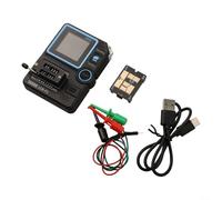 Vibsky Probador de transistores LCR-P1 multifunción, medidor digital LCR ESR para resistencia de condensador de triodo de diodo, decodificador IR NPN PNP MOSFET, 300mAh Tipo-C