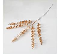 Vibsky Rama artificial de eucalipto dorado con hojas de ginkgo para rellenar jarrones, decoración del hogar y la oficina, dorado, 85 cm