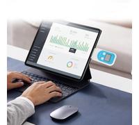 Vibsky Registrador de datos de temperatura y humedad con pantalla LCD, carga de datos USB para cadena de frío, 34560 puntos de registro, sensor de plástico en azul y blanco