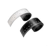 Vibsky Regla magnética industrial enrollable, cinta magnética flexible de doble métrica e imperial, regla de medición cortable para máquinas CNC y armarios de herramientas (negro)