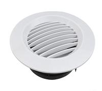 Vibsky Rejilla de ventilación circular para interiores, tapa para conducto de salida de aire para cocina, baño, oficina, 75 mm/100 mm/125 mm/150 mm/200 mm, blanco y negro